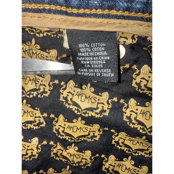 Akademiks  Dual Lion Jeans Men's 42x32 Embroidered Skater Distressed Vintage Y2K - Picture 7 of 16